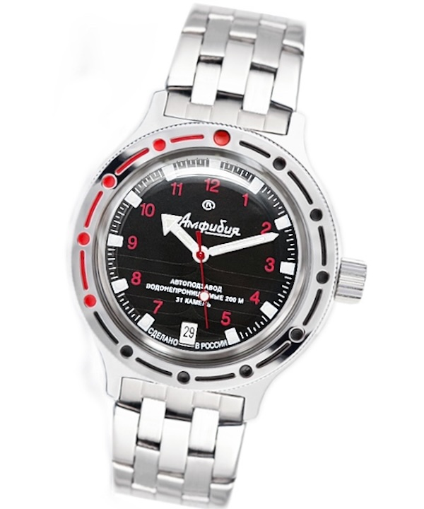 Automatic watchVOSTOK AMPHIBIA, 200m water proof, stainless steel